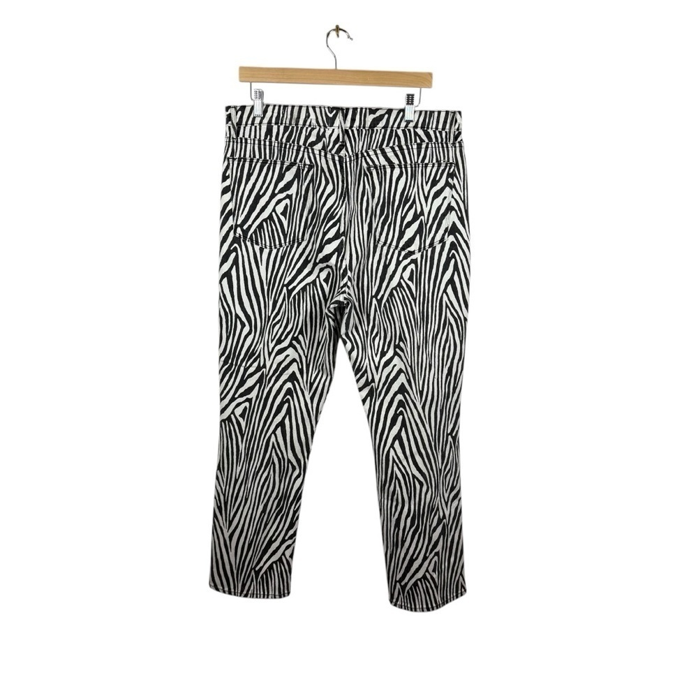 Frame Denim Le High Straight Jeans Noir Multi Zebra Size 34 - Picture 10 of 15